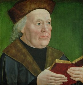 Prefeito Hermann Langenbeck, c.1515 (óleo sobre painel de carvalho) de Wilm Dedecke