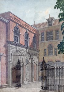 O pátio interior para o Old Salters &39;Hall, 1750