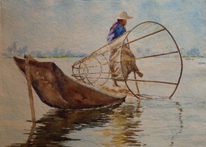 916 Remador de pernas, Lago Inle