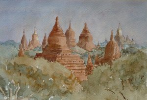 941 Bagan amanhecer, em direção a Ananda