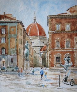 951 Piazza SS Annunziata, após o aguaceiro de Wilson Clive
