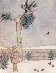 Livro infantil de jardinagem: janeiro (litografia a cores)