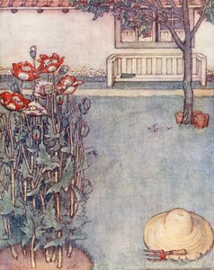 Livro infantil de jardinagem: Papoilas (litografia a cores)