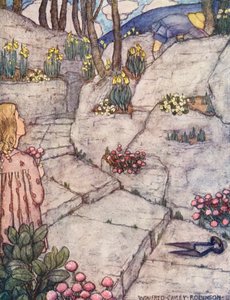 Livro infantil de jardinagem: O caminho para Roma (litografia a cores)