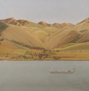 Edge of Abruzzi: Barco com três pessoas em um lago