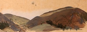 Estudo paisagístico para Santissima Trinita, c.1924 (óleo sobre papel vegetal)