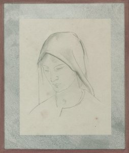 Estudo para retábulo de São Martinho, c.1928 (lápis sobre papel)