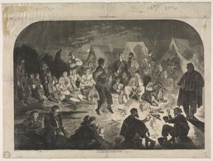 Um belo acampamento no rio Potomac de Winslow Homer