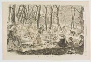 Um piquenique por terra de Winslow Homer