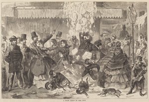 A Snow Slide in the City, publicado em 1860. de Winslow Homer