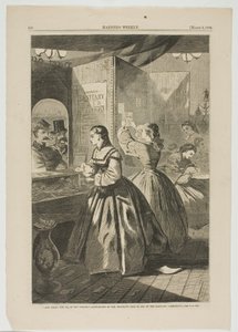 "Qualquer coisa para mim, por favor" - Correio da Feira de Brooklyn em Ajuda à Comissão Sanitária de Winslow Homer