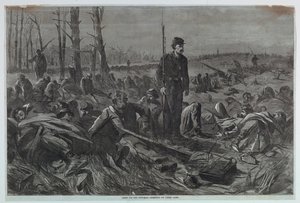 Exército do Potomac - dormindo em seus braços de Winslow Homer