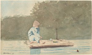 Menino em uma balsa de Winslow Homer