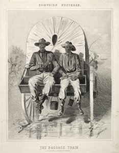 Esboços da campanha: O trem de bagagem, 1863. de Winslow Homer
