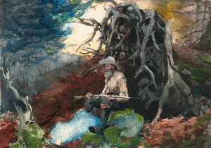 Fogueira, Adirondacks de Winslow Homer
