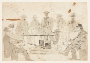 Fogueira com soldados de Winslow Homer