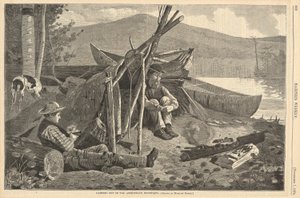 Acampando nas Montanhas Adirondack, de Harper de Winslow Homer