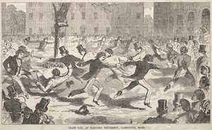 Dia da classe, na Universidade de Harvard, Cambridge, Massachusetts, 1858. de Winslow Homer
