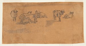 Vacas em um pasto de Winslow Homer