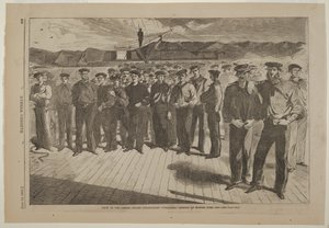 Tripulação do saveiro a vapor norte-americano Colorado, embarcada em Boston, junho de 1861 de Winslow Homer