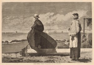 O pai está a chegar!, publicado em 1873. de Winslow Homer
