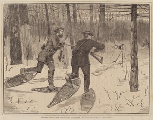 Deer-Stalking in the Adirondacks in Winter, publicado em 1871. de Winslow Homer
