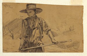 Desenho, Feno, ca. 1864 de Winslow Homer