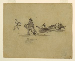 Desenho, Dois Pescadores, Inglaterra, 1881-82 de Winslow Homer