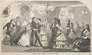 Festa em família, tocando na Fox e nos gansos, 1857. de Winslow Homer