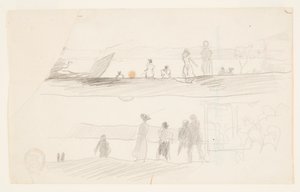 Figuras olhando para uma baía de Winslow Homer
