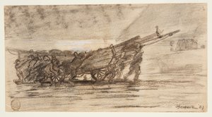 Pescadores encalhando um barco, Cullercoats, Inglaterra de Winslow Homer