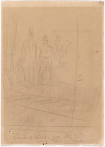 Grant e Lincoln em City Point, Virginia [reto] de Winslow Homer