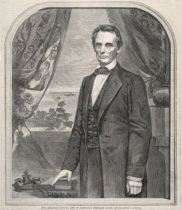 O Exmo. Abraham Lincoln, nascido no Kentucky, a 12 de fevereiro de 1809 de Winslow Homer