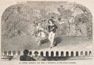 La Petite Angelina e Miss C. Thompson, no Museu de Boston, 1859. de Winslow Homer