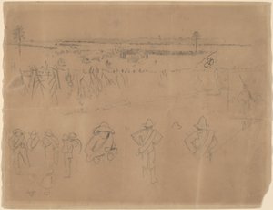 Line-ups and Trenches [recto], 1864. de Winslow Homer