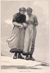 Looking Over The Cliff, da The Century Magazine, novembro de 1883 de Winslow Homer