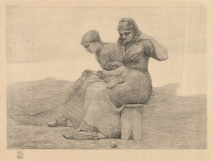 Reparando as redes. de Winslow Homer