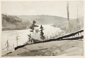 Rio ou lago da montanha de Winslow Homer