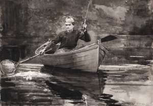Pôr a rede nos peixes de Winslow Homer