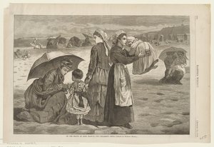 Na praia em Long Branch - A hora das crianças de Winslow Homer