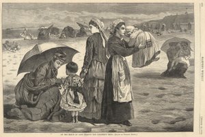 Na Praia em Long Branch de Winslow Homer