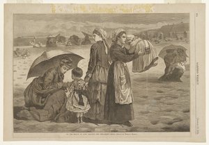 Na praia de Long Branch - A hora das crianças de Winslow Homer