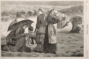 Na praia de Long Branch - A Hora das Crianças, 1874. de Winslow Homer