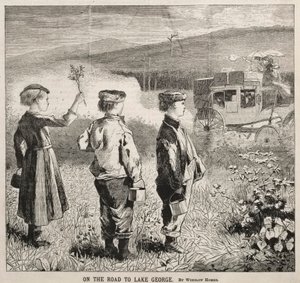 Na estrada para o lago George, 1869. de Winslow Homer