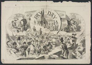 Dia de pagamento no Exército de Potomac de Winslow Homer