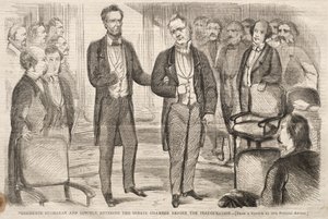 Os presidentes Buchanan e Lincoln entrando na Câmara do Senado antes da posse de Winslow Homer