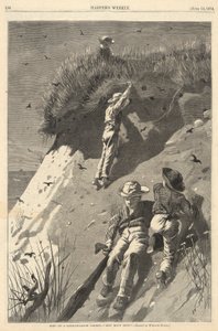 Ataque em uma colônia de andorinha de areia de Winslow Homer