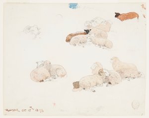 Ovelhas Descansando de Winslow Homer