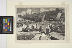 Construção naval, Gloucester Harbor (tinta) de Winslow Homer