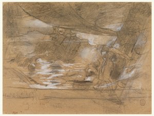 Convés do navio com duas mulheres amarradas ao mastro de Winslow Homer
